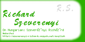 richard szeverenyi business card